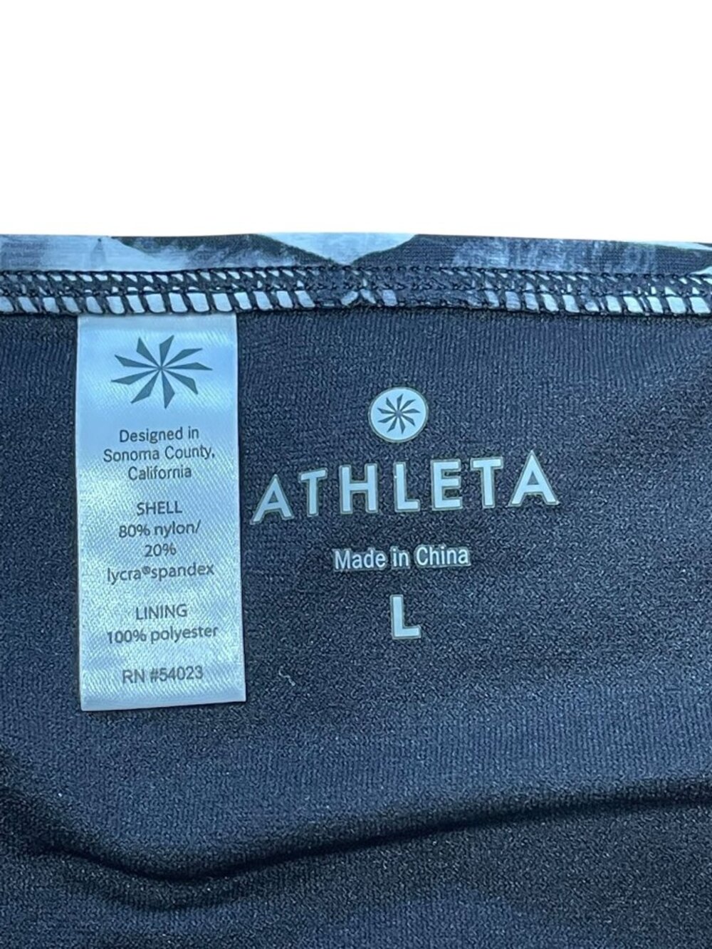 Athleta Womens Geometric Bikini Bottom With Adjustable Side Ties Size Large Blac - Picture 3 of 8